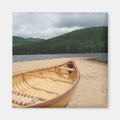 Kanufahren am Strand am See Magnet (Vorne)