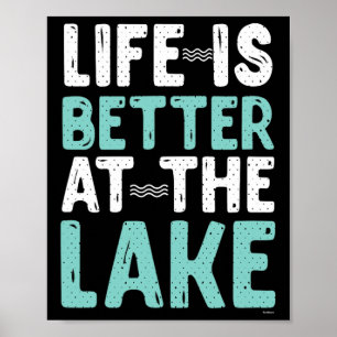 Kanufahren Flößen Das Leben Ist Besser Am See Natu Poster