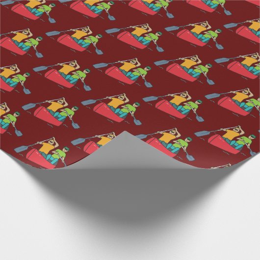 Kanufahren Geschenkpapier (Ecke)