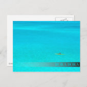 Kanufahren in Bora Bora Bar Postkarte (Vorne/Hinten)