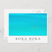 Kanufahren in Bora Bora, Polynesien Postkarte (Vorne/Hinten)