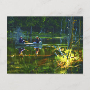 Kanufahren in den Adirondacks Postkarte