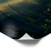 Kanufahren in einem Fluss Poster (Ecke)