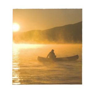 Kanufahren in Lily Bay bei Sonnenaufgang, Moosehea Notizblock