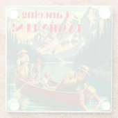 Kanufahren ist Familienspass Glasuntersetzer (Rückseite)