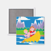 Kanufahren Magnet (Vorderseite/Rückseite)