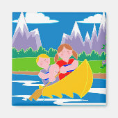 Kanufahren Magnet (Vorne)