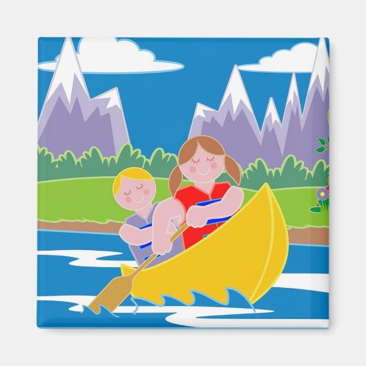 Kanufahren Magnet (Vorne)