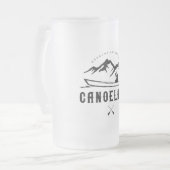 Kanufahren Mattglas Bierglas (Vorderseite Links)