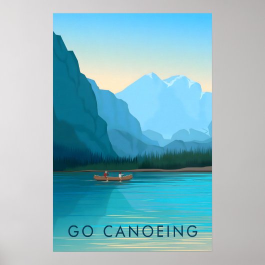 Kanufahren Reiseplakat Poster (Vorne)