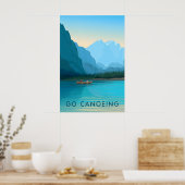 Kanufahren Reiseplakat Poster (Küche)