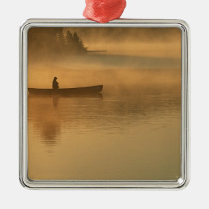 Kanufahrer, Algonguin Park, Ontario, Kanada. Silbernes Ornament