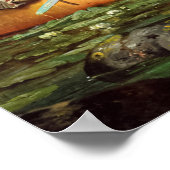 Kanufahrer bemannt durch Voyageurs Wasserfall pass Poster (Ecke)