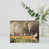 Kanufahrer bemannt durch Voyageurs Wasserfall pass Postkarte (Stehend Vorderseite)