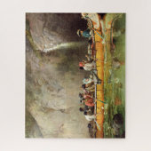 Kanufahrer bemannt durch Voyageurs Wasserfall pass Puzzle (Vertikal)