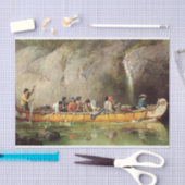 Kanufahrer bemannt durch Voyageurs Wasserfall pass Seidenpapier (Handwerk)