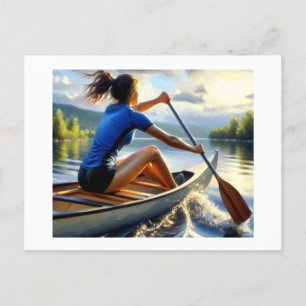 Kanufahrt, Postkarte
