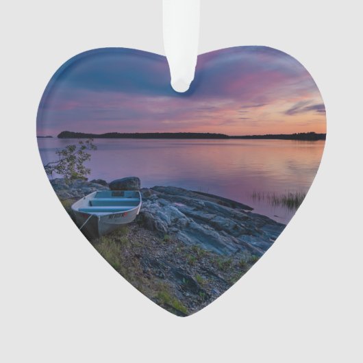 Kanufluss Wasserdampf-Foto Ornament (Vorderseite)