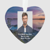 Kanufluss Wasserdampf-Foto Ornament (Rückseite)