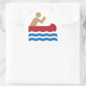 Kanuikopiktograph Runder Aufkleber (Tasche)