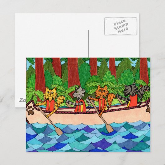 Kanukatzen Postkarte (Vorne/Hinten)