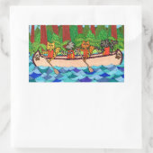 Kanukatzen Rechteckiger Aufkleber (Tasche)