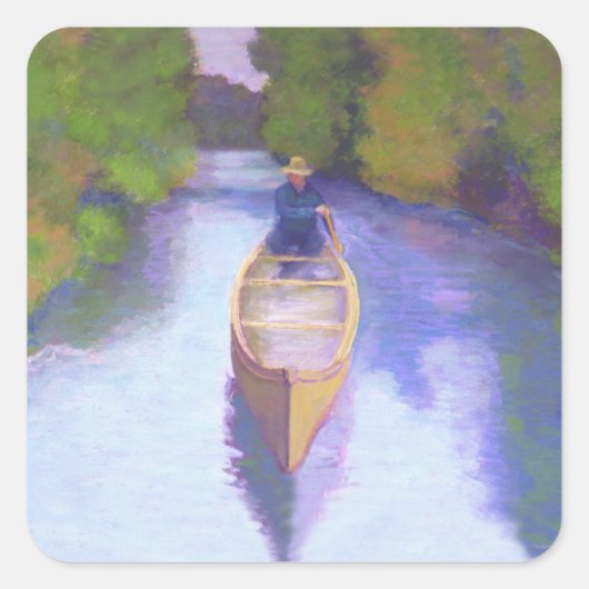 Kanukleber Quadratischer Aufkleber (Vorderseite)