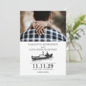 Kanuparchen-Hochzeit Save The Date (Stehend Vorderseite)