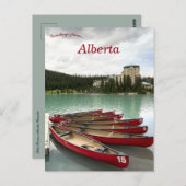 Kanus am Lake Louise Alberta Kanada Postkarte (Vorne/Hinten)