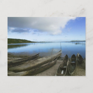 Kanus am Strand, Antananarivo, Madagaskar Postkarte