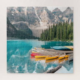 Kanus auf dem Moraine Lake Banff National Park Kan Puzzle