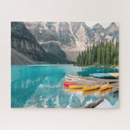 Kanus auf dem Moraine Lake Banff Nationalpark Kana Puzzle