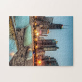 Kanus auf Eichen-Straße setzen wenig nach Puzzle (Horizontal)