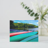 Kanus in Raleigh Postkarte (Stehend Vorderseite)