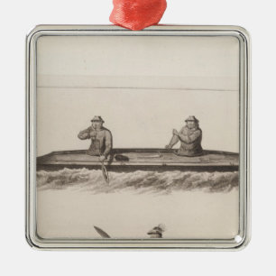 Kanus, Oonalashka, Alaska Ornament Aus Metall