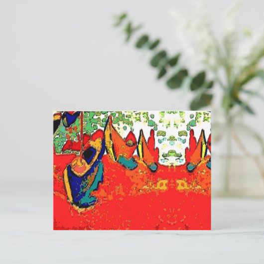 Kanus und Boote Postkarte (Stehend Vorderseite)