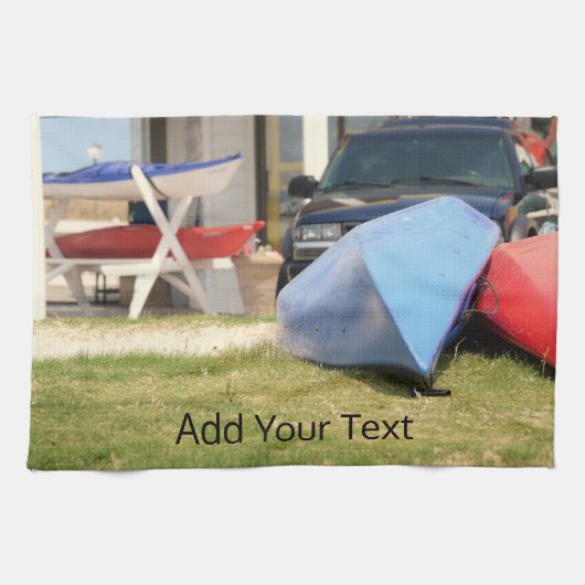 Kanus und Kajaks von Shirley Taylor Geschirrtuch (Horizontal)