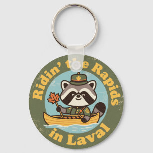 Kanusport auf Wildwasser in Laval Quebec Vintage Schlüsselanhänger