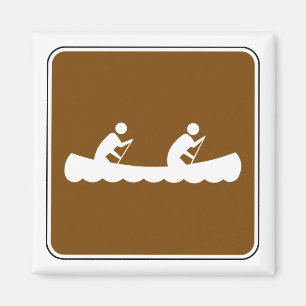 Kanusymbol Schild Magnet