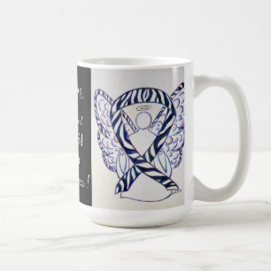 Kanzeroid Cancer Awareness Ribbon Engel Custom Tas Kaffeetasse