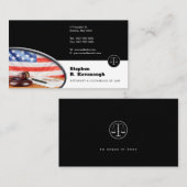 Kanzlei | Anwalt Schwarz-weiß Visitenkarte (Vorne/Hinten)