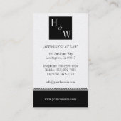 Kanzlei B/W Platinum Premium Paper Visitenkarte (Rückseite)