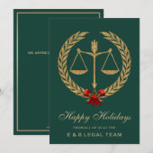 Kanzlei Holiday Feiertagskarte (Vorne/Hinten)