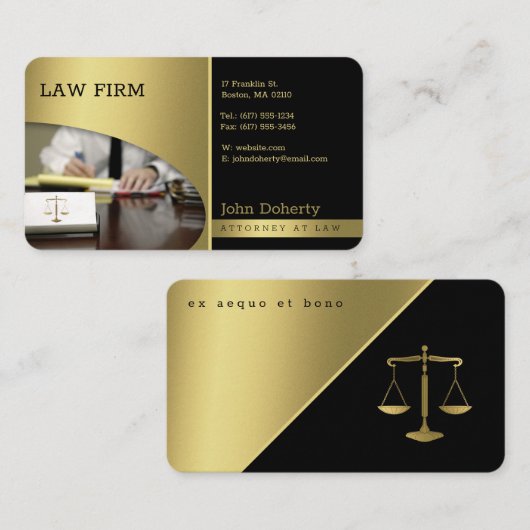 Kanzlei | Rechtsanwalt Golden Visitenkarte (Vorne/Hinten)