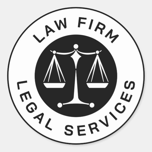 Kanzlei | Umfang der Justiz Runder Aufkleber (Vorderseite)