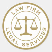 Kanzlei | Umfang der Justiz Runder Aufkleber (Vorderseite)