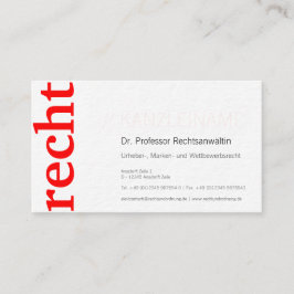 Kanzlei Visitenkarte