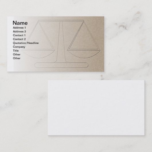 Kanzlei Visitenkarte (Vorne/Hinten)