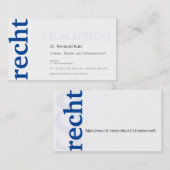 Kanzlei Visitentenkarte Visitenkarte (Vorne/Hinten)