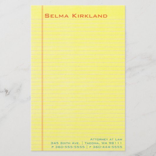 Kanzleibogenblock Briefpapier (Vorderseite)